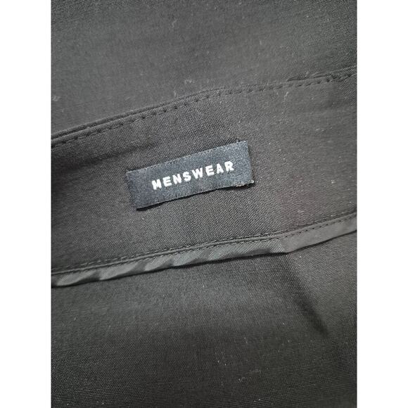 NWOT Lafayette 148 New York Menswear Black Wool Elastane Wide Leg Pants Sz 16 - Picture 6 of 7